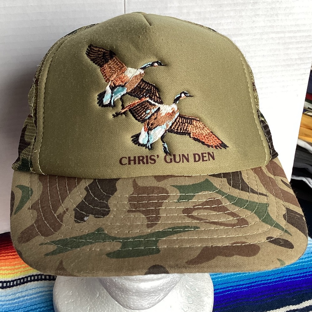 Mountain top Chris’ Gun Den Camo ducks Trucker SnapBack Hat